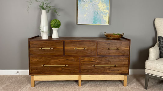 green goddess dressing WLIVE Wide 6-Drawer Modern Horizontal Wood Dresser White main image 1